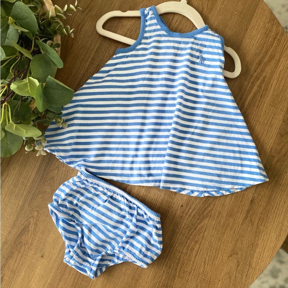 Ralph Lauren Striped Blue and White Tank Top set